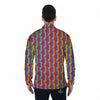 Hand Sign Gay Pride Print Pattern Men's Long Sleeve Shirts-grizzshop