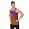 Hand Sign Gay Pride Print Pattern Men's Tank Top-grizzshop