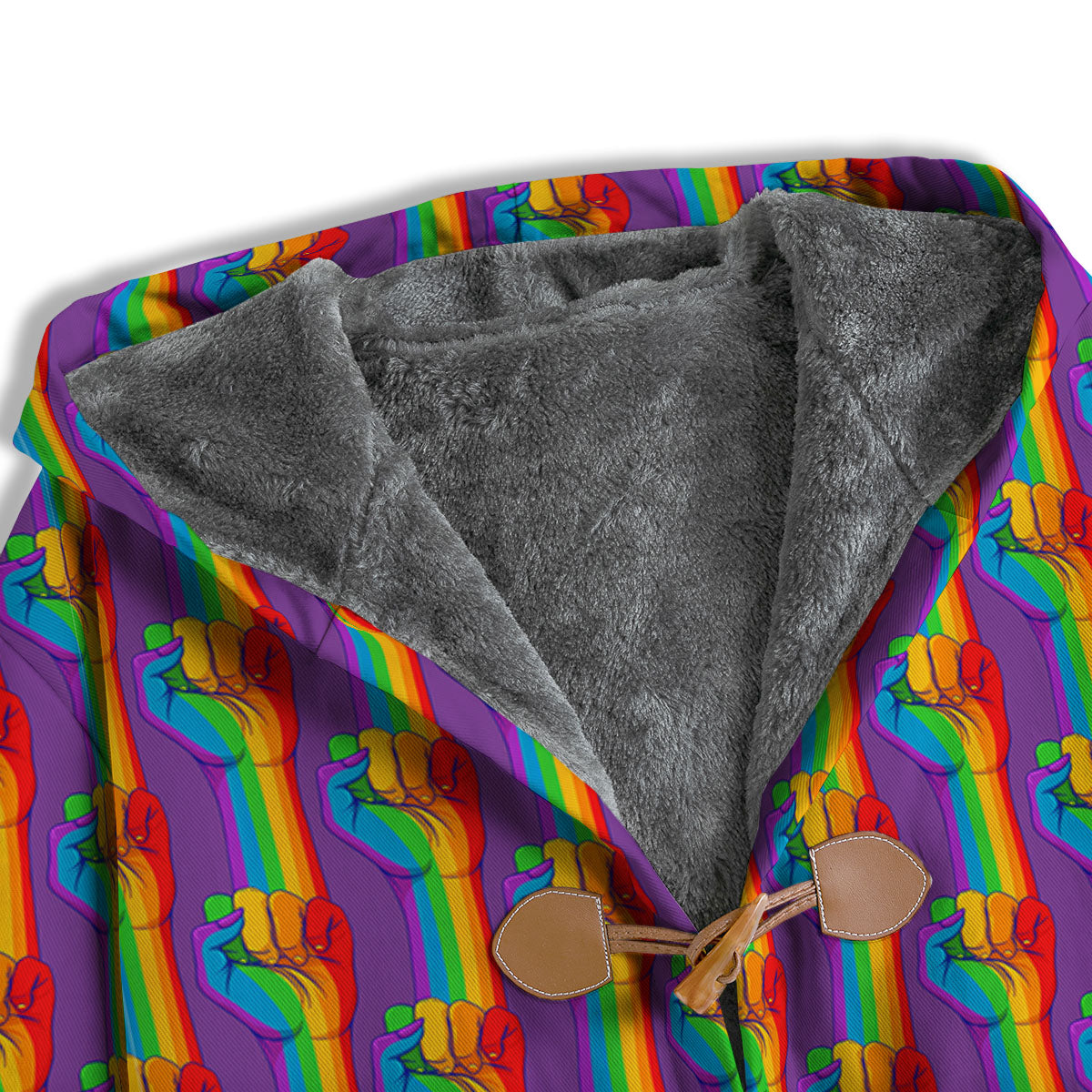 Hand Sign Gay Pride Print Pattern Men's Windbreaker Jacket-grizzshop