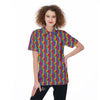 Hand Sign Gay Pride Print Pattern Women's Golf Shirts-grizzshop