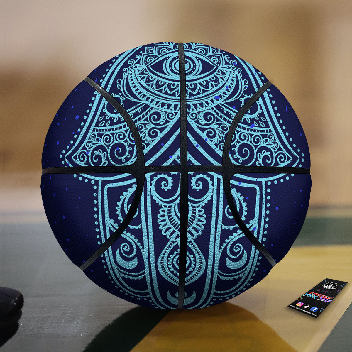 Hand Indian Hamsa Print Basketball