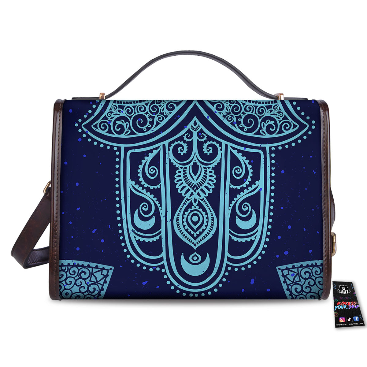 Hand Indian Hamsa Print Women's Satchel Bag