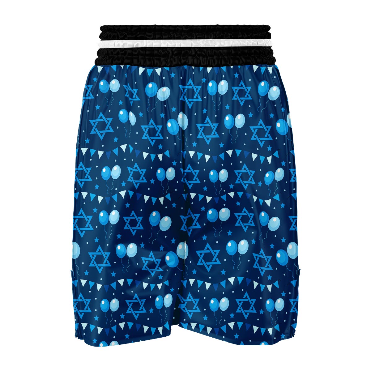 Hanukkah Balloon Print Pattern Boxing Shorts-grizzshop