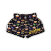 Hanukkah Black Print Pattern Muay Thai Boxing Shorts-grizzshop