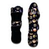 Hanukkah Black Print Pattern Muay Thai Shin Guards-grizzshop