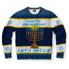 Hanukkah Let's Get Lit Ugly Christmas Sweater-grizzshop