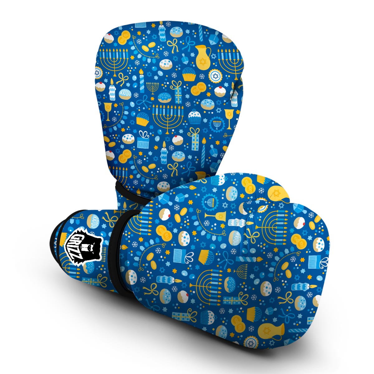 Hanukkah Print Pattern Boxing Gloves-grizzshop