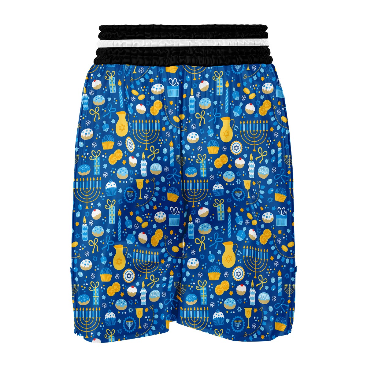 Hanukkah Print Pattern Boxing Shorts-grizzshop
