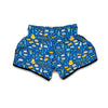 Hanukkah Print Pattern Muay Thai Boxing Shorts-grizzshop