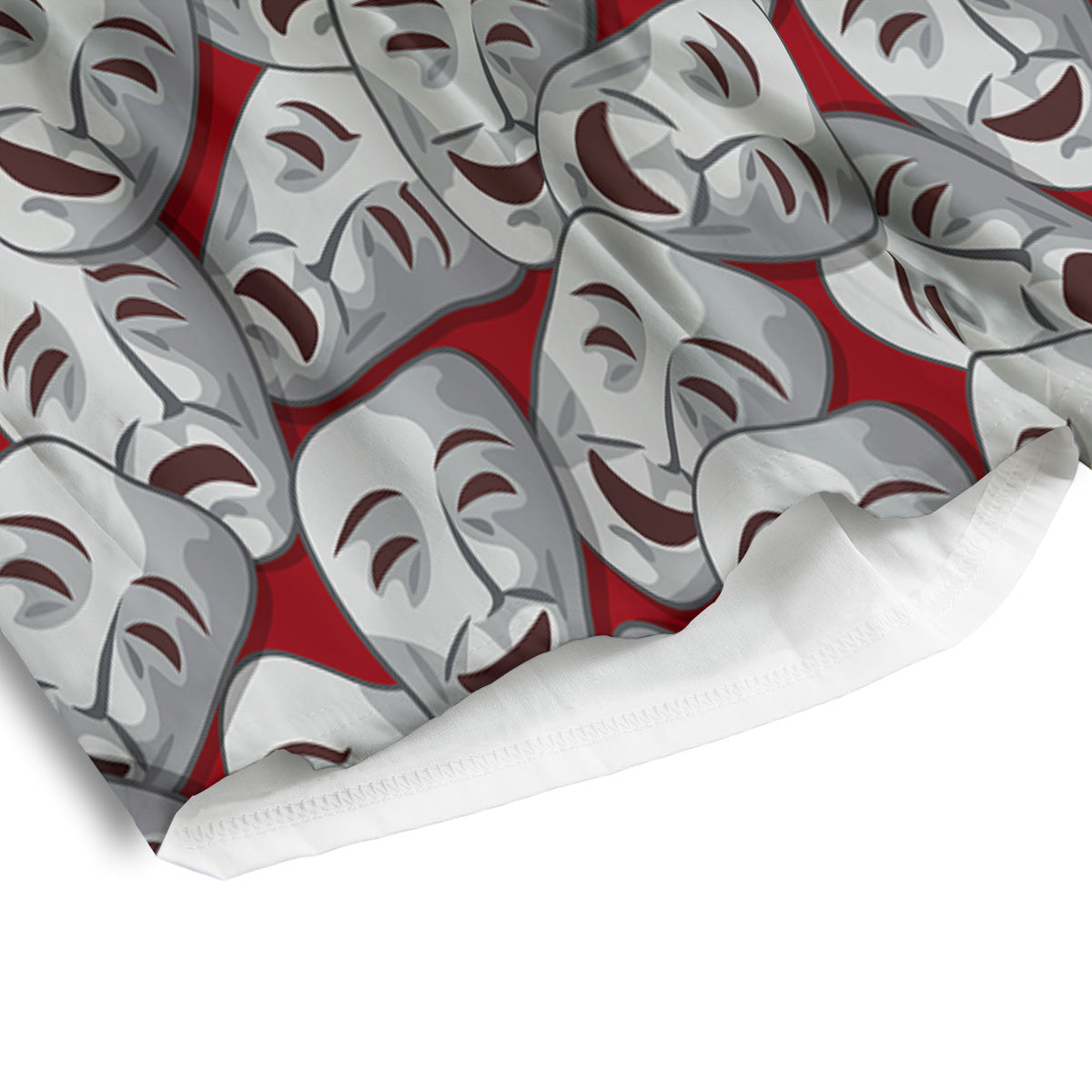Happy And Sad Theatrical Masks Print Pattern Men's Athletic Shorts