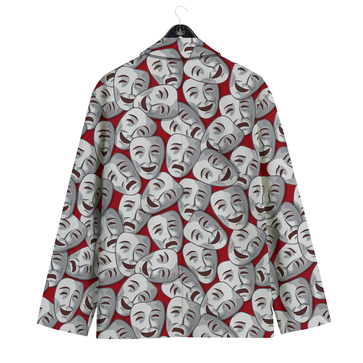 Happy And Sad Theatrical Masks Print Pattern Men's Sport Coat-grizzshop