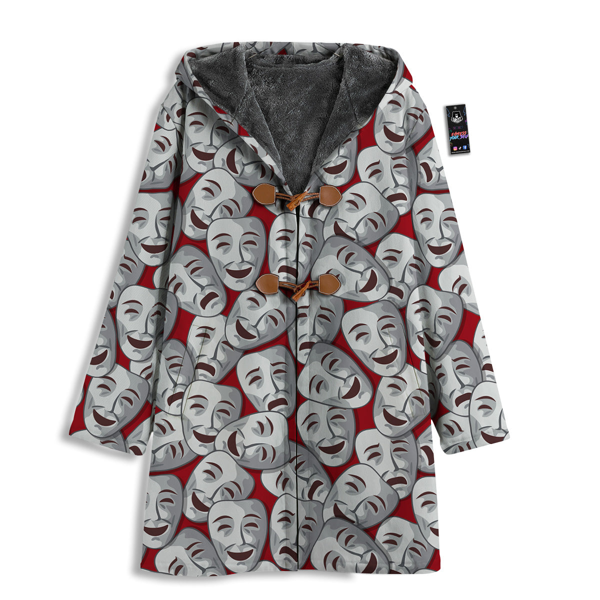 Happy And Sad Theatrical Masks Print Pattern Men's Windbreaker Jacket-grizzshop