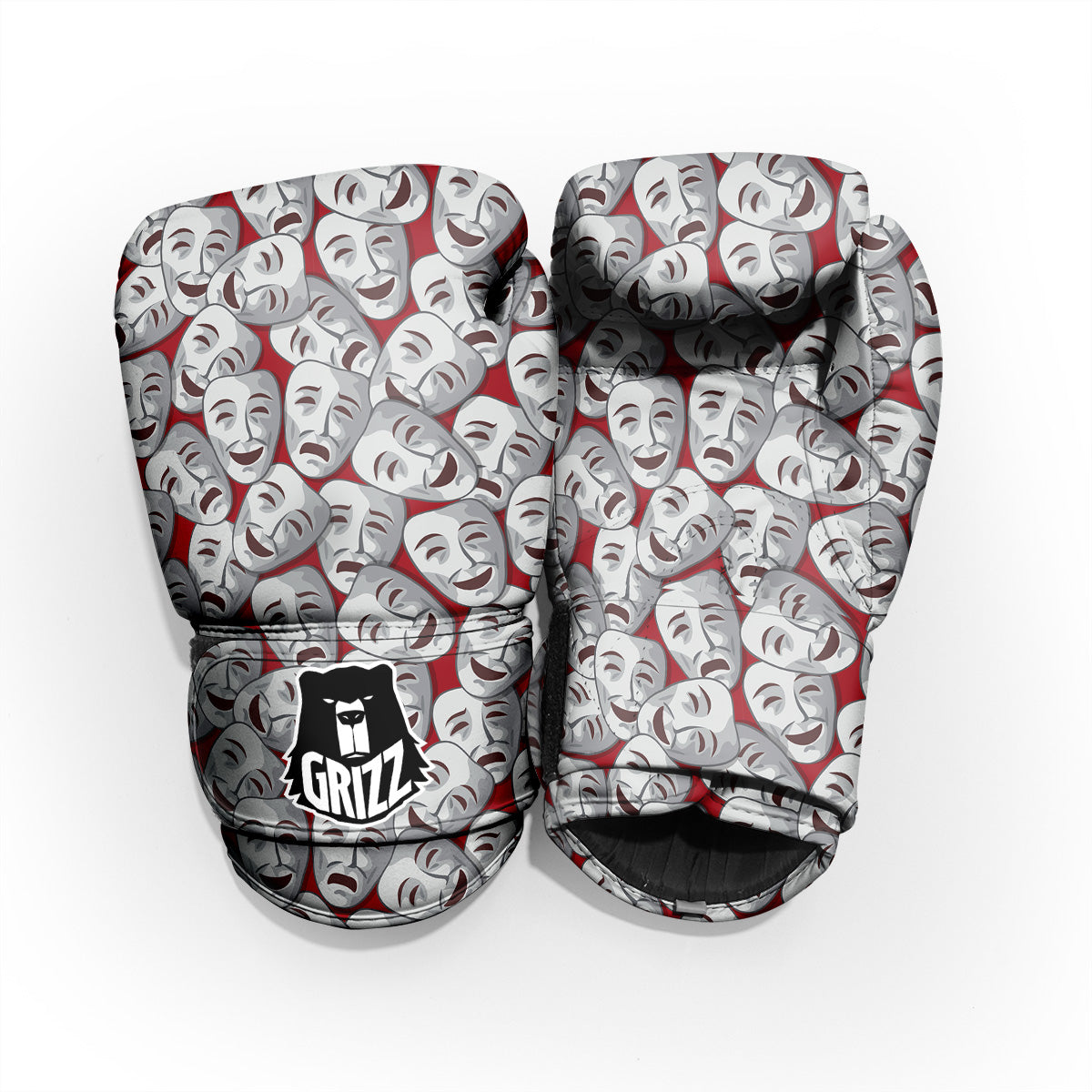 Happy And Sad Theatrical Masks Print Pattern Pro Boxing Glove
