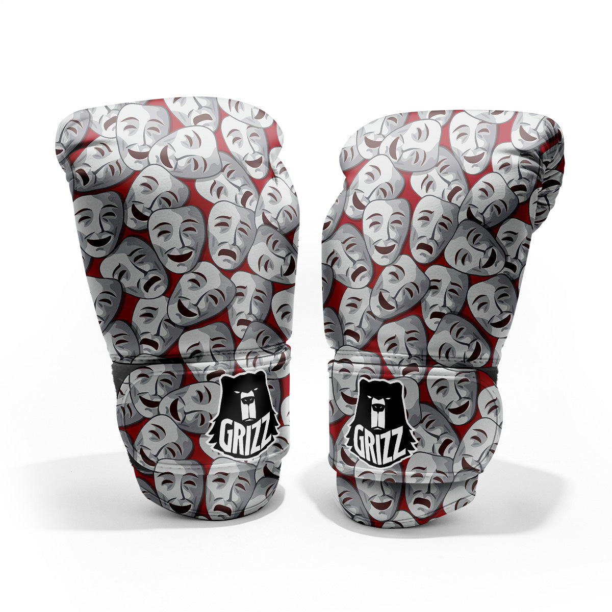 Happy And Sad Theatrical Masks Print Pattern Pro Boxing Glove