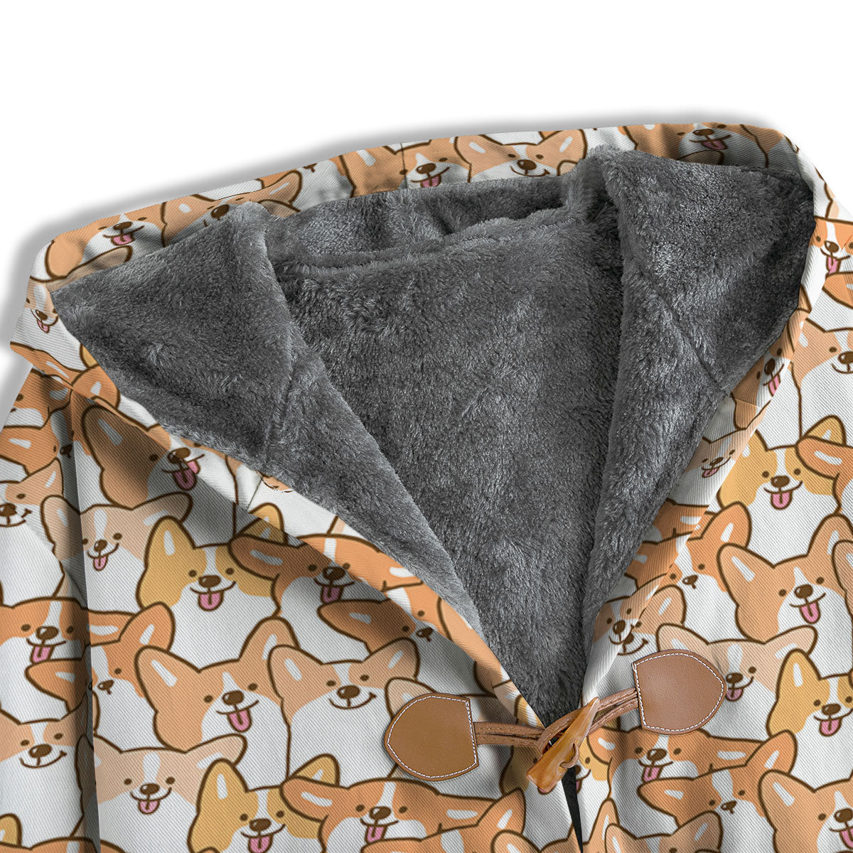 Happy Corgi Print Pattern Men's Windbreaker Jacket-grizzshop