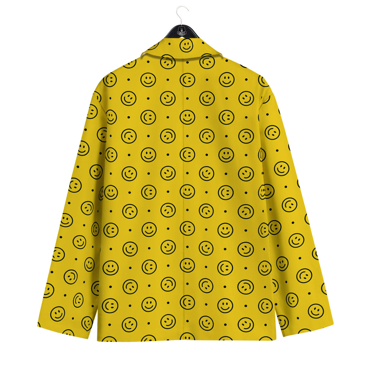 Happy Emoji Print Pattern Men's Sport Coat-grizzshop