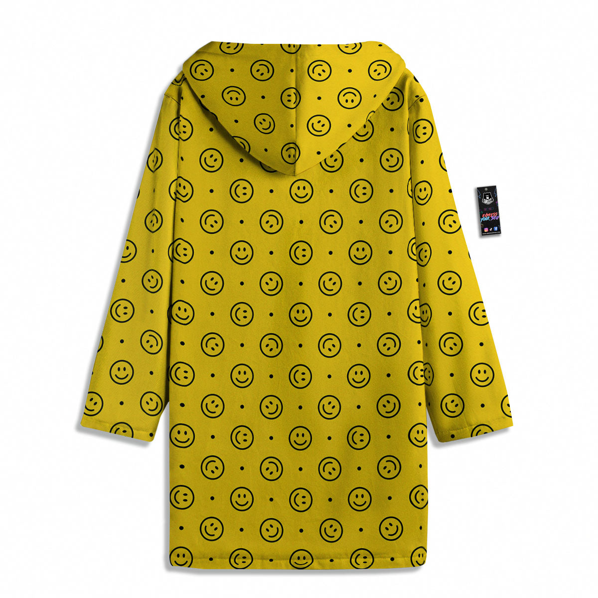 Happy Emoji Print Pattern Men's Windbreaker Jacket-grizzshop