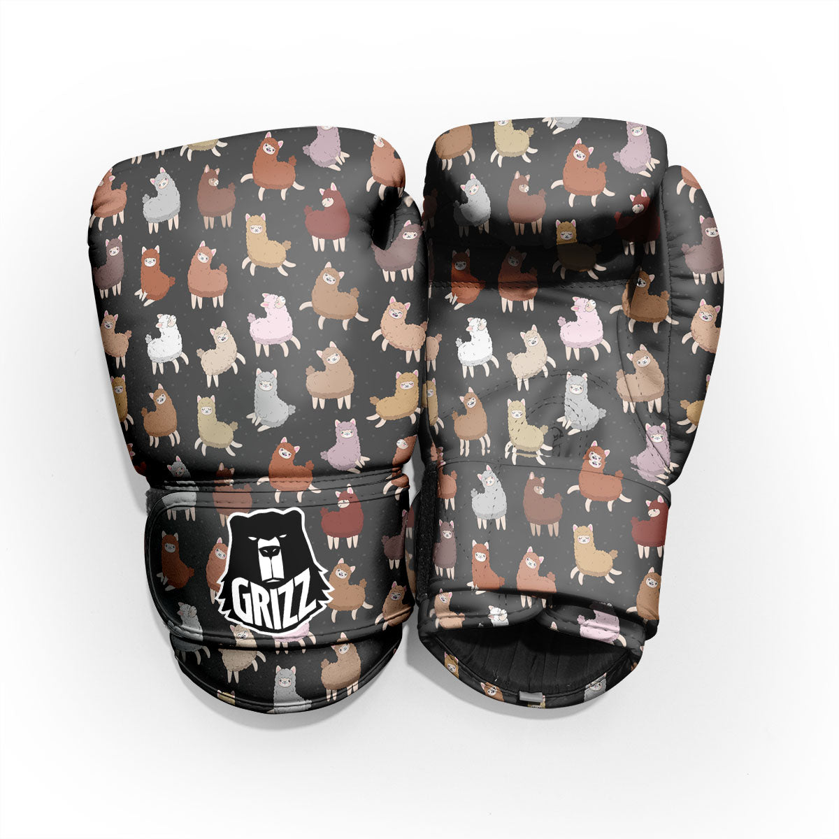 Happy Llama Print Pattern Pro Boxing Glove