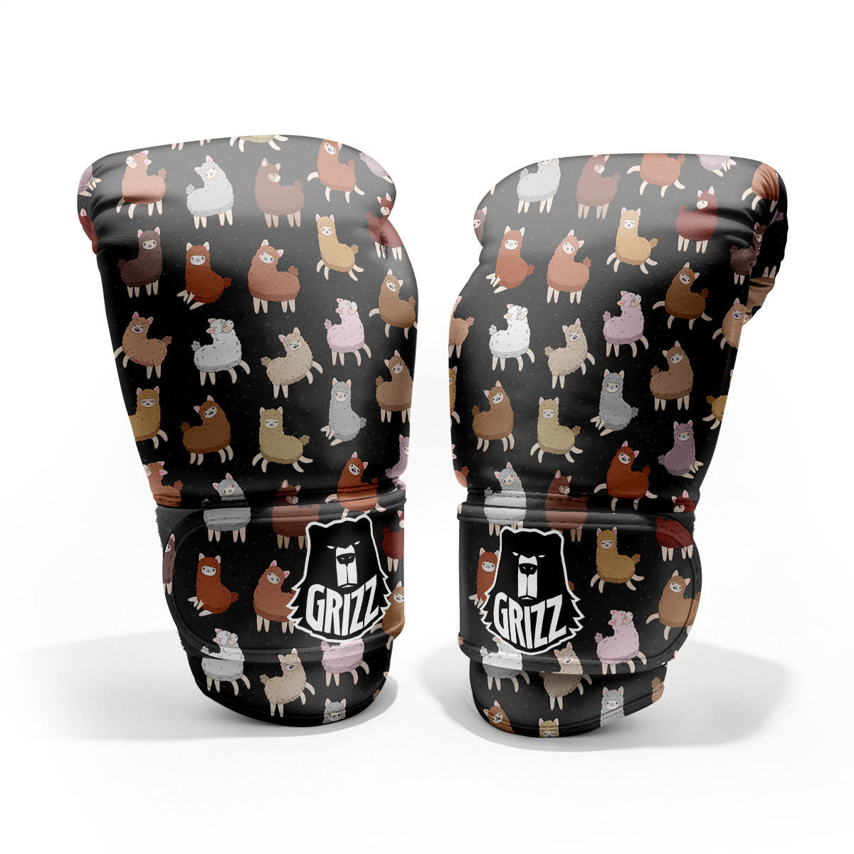 Happy Llama Print Pattern Pro Boxing Glove