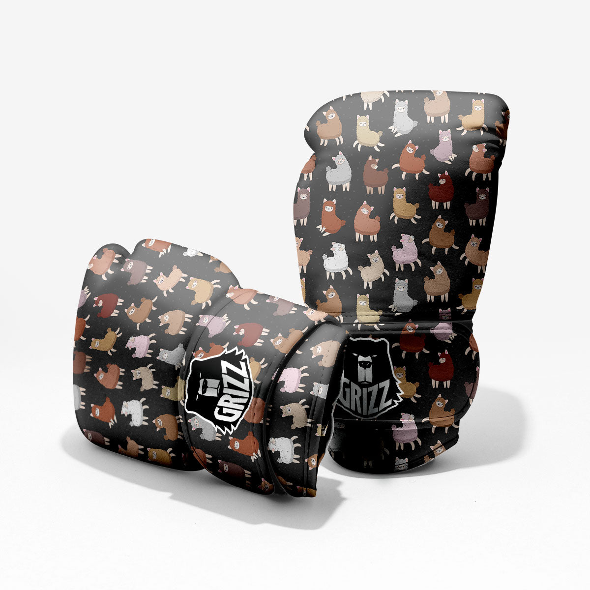 Happy Llama Print Pattern Pro Boxing Glove