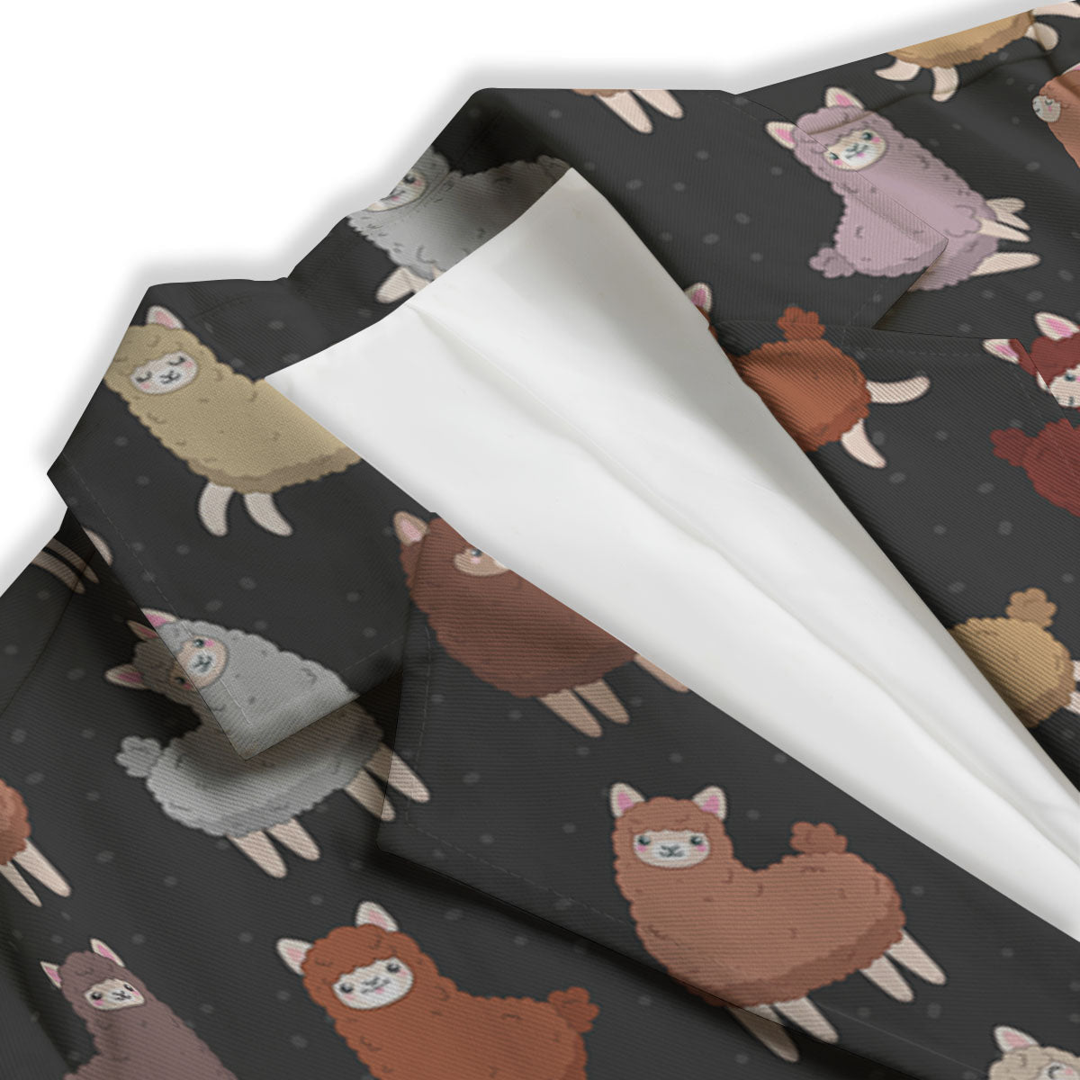 Happy Llama Print Pattern Women's Blazer-grizzshop