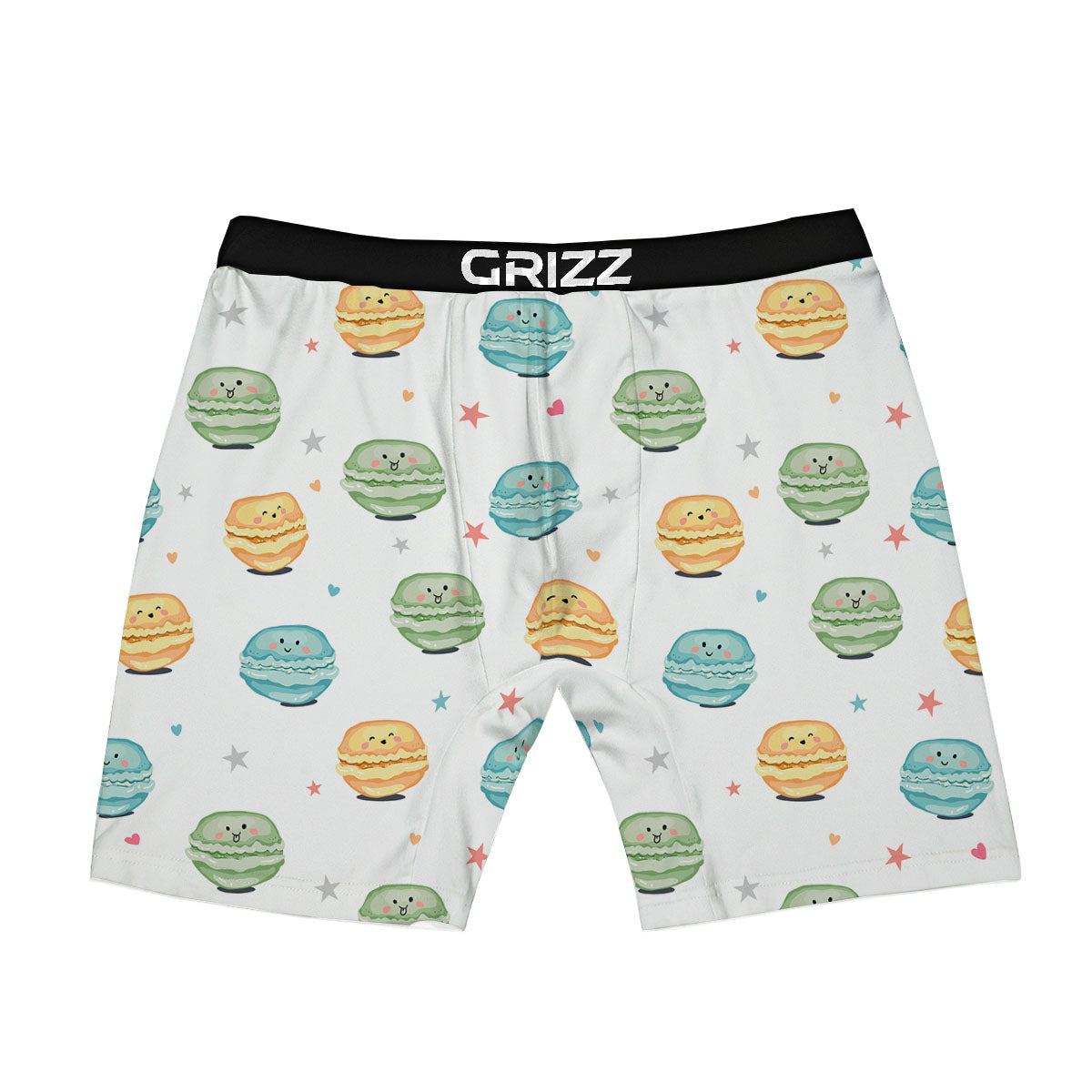 Happy Macarons Print Pattern Boxer Briefs-grizzshop