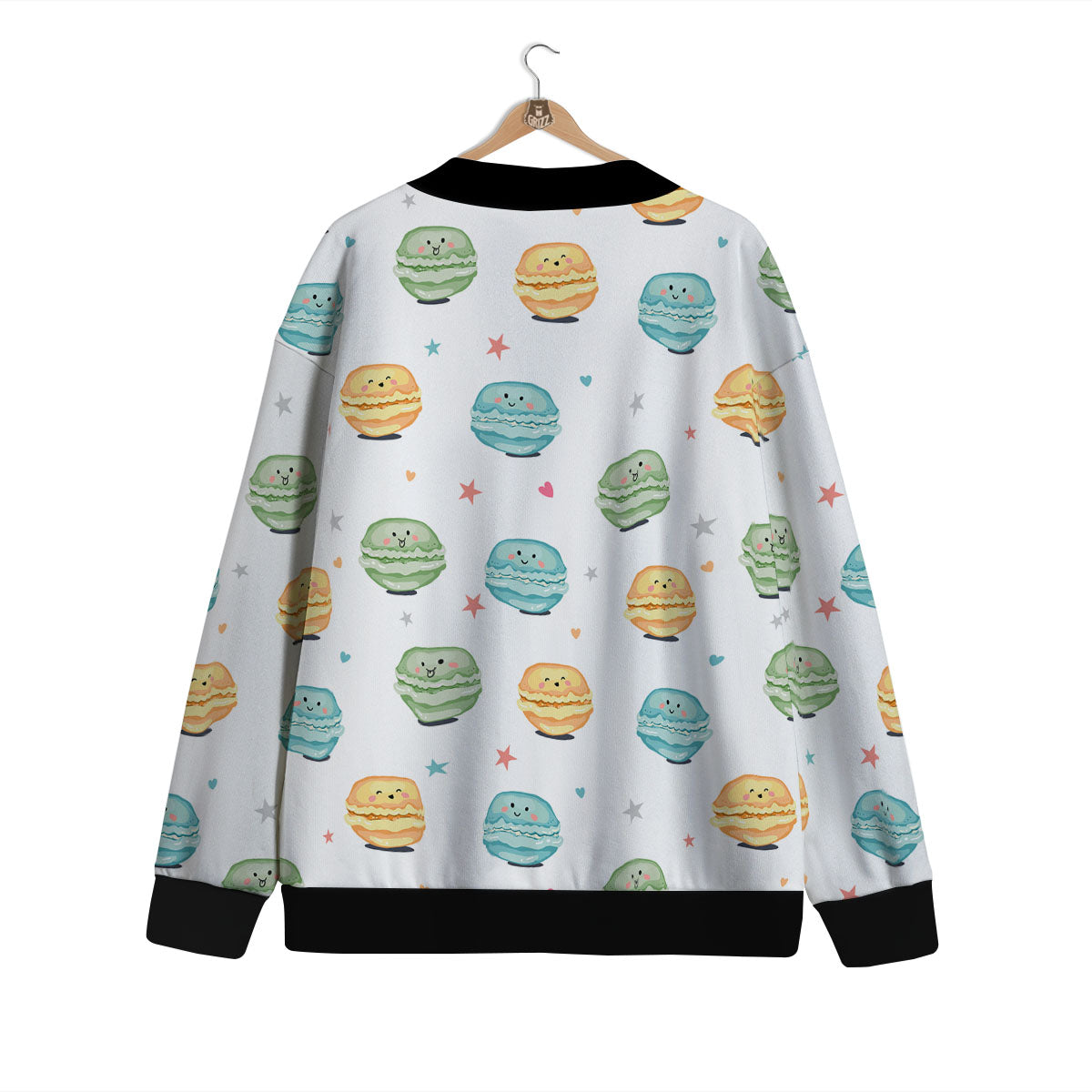 Happy Macarons Print Pattern Cardigan-grizzshop
