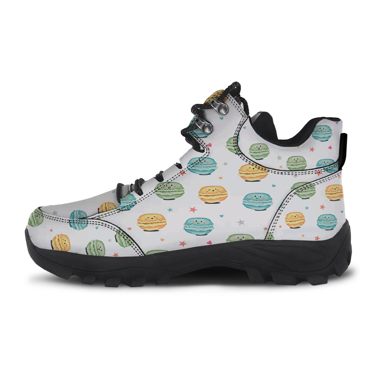 Happy Macarons Print Pattern Hiking Shoes-grizzshop