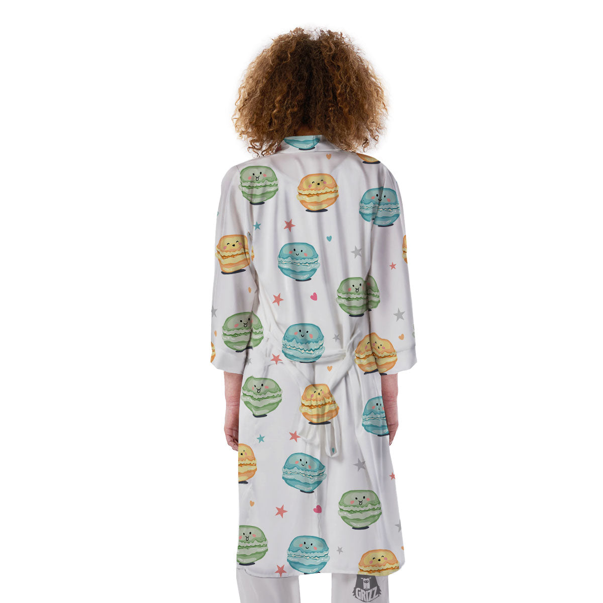 Happy Macarons Print Pattern Kimono-grizzshop