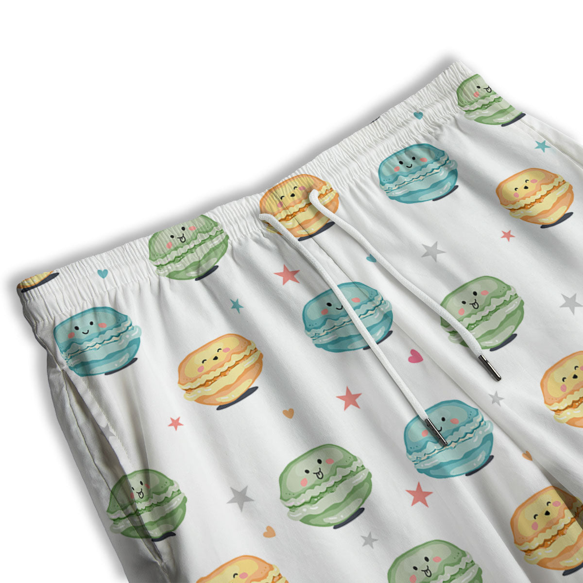 Happy Macarons Print Pattern Men's Athletic Shorts