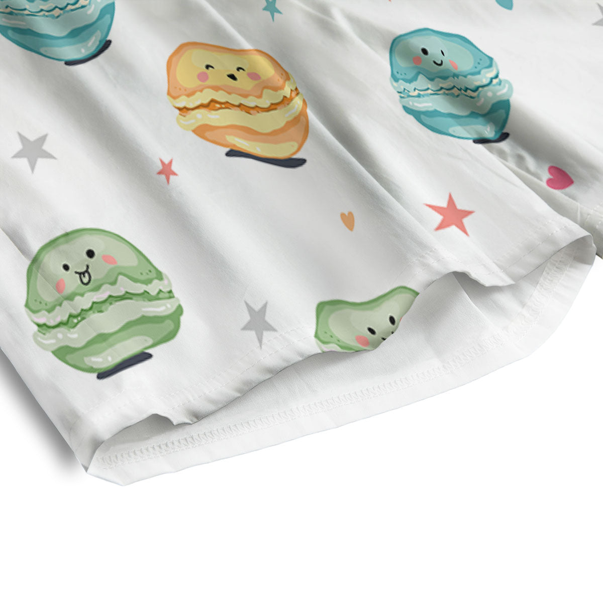 Happy Macarons Print Pattern Men's Athletic Shorts