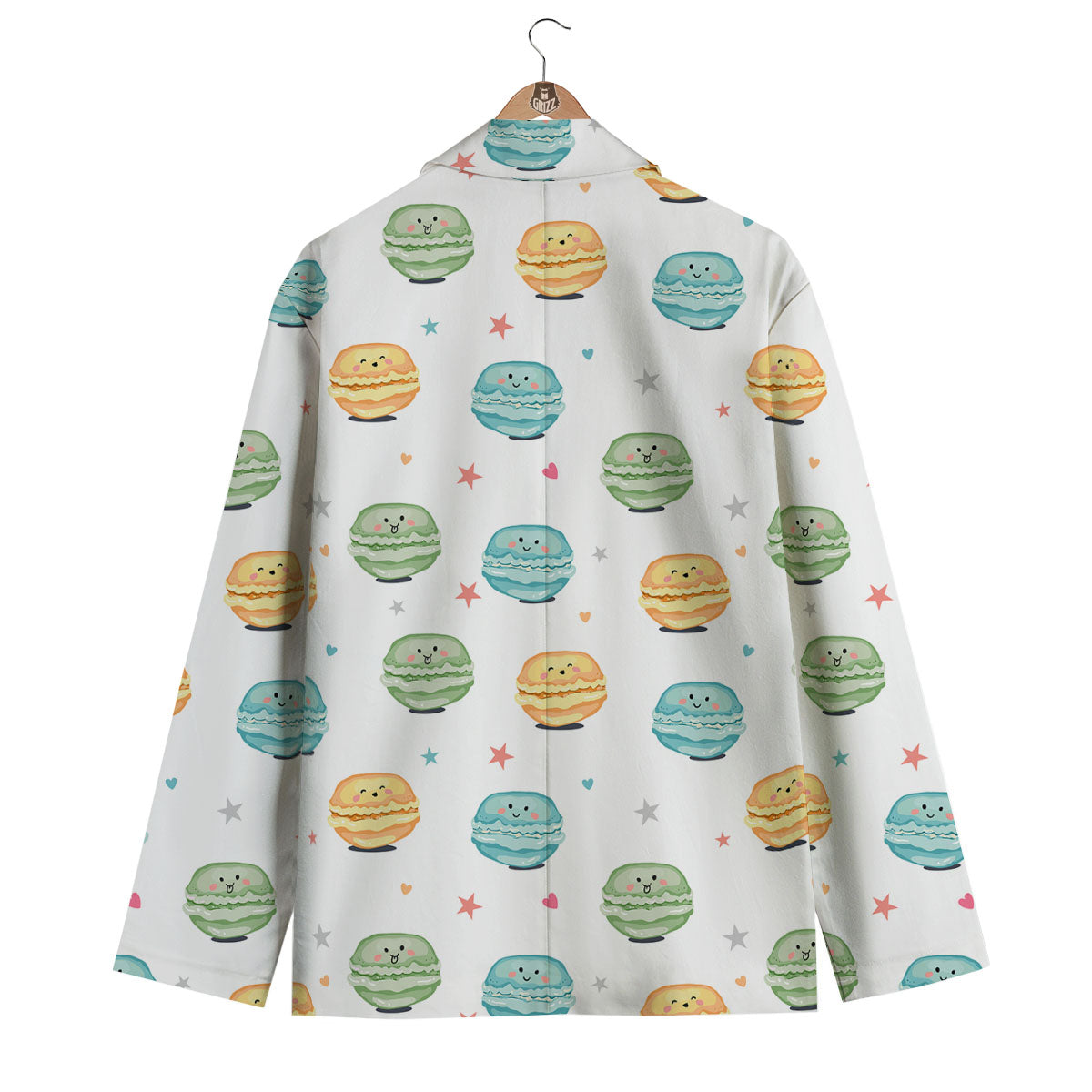 Happy Macarons Print Pattern Men's Blazer-grizzshop