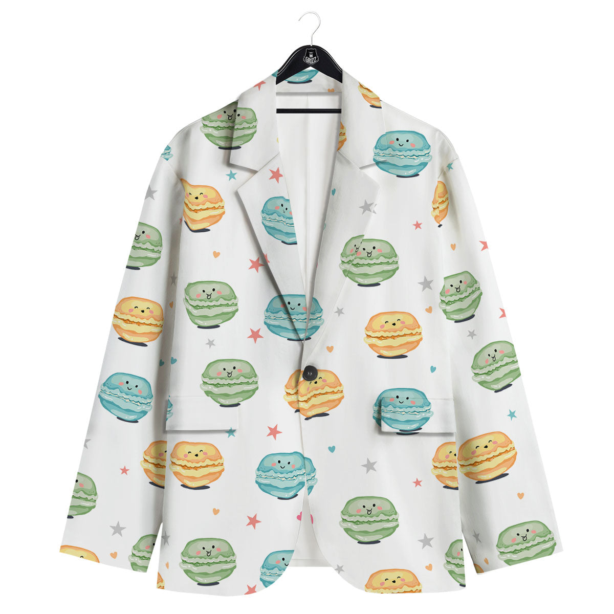 Happy Macarons Print Pattern Men's Sport Coat-grizzshop