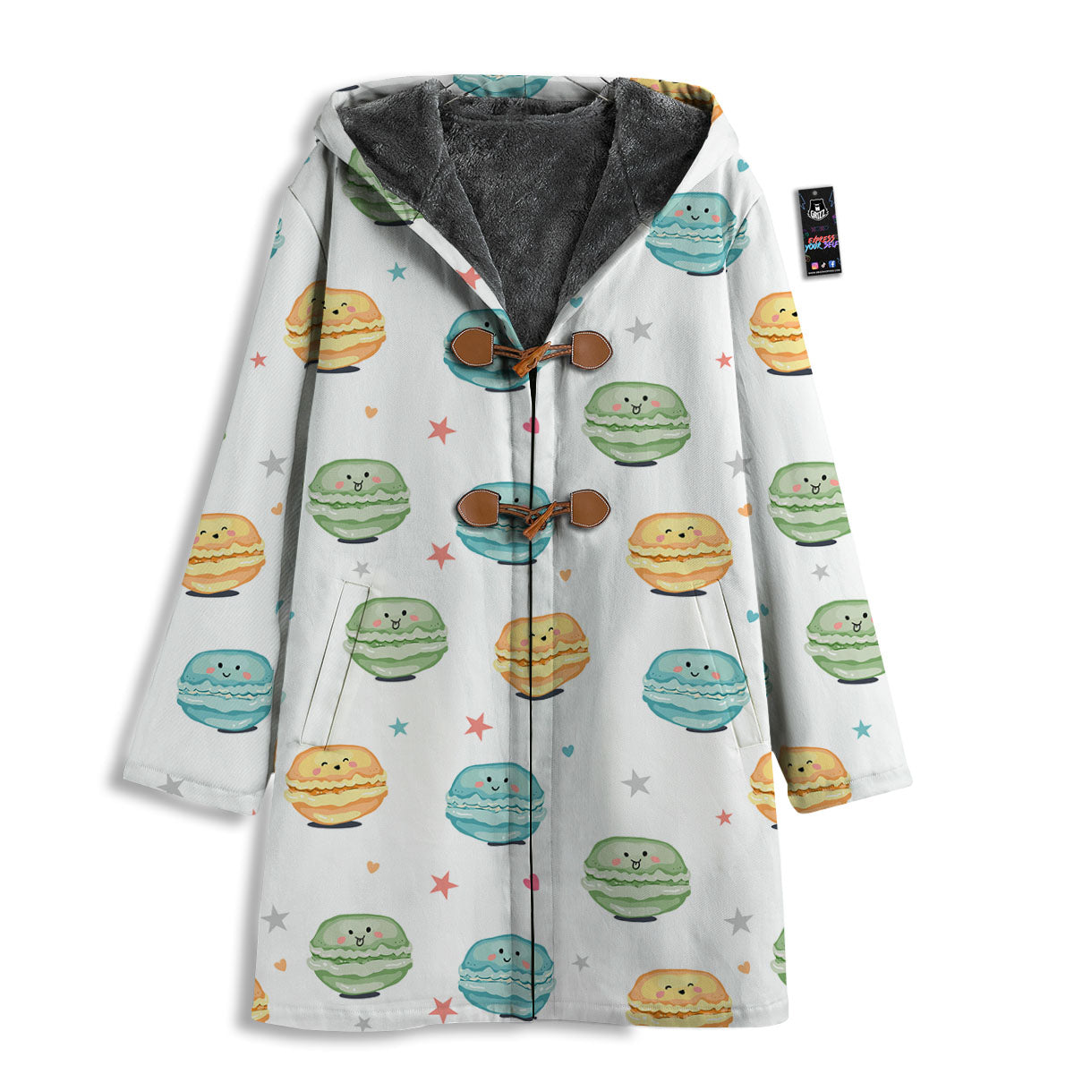 Happy Macarons Print Pattern Men's Windbreaker Jacket-grizzshop