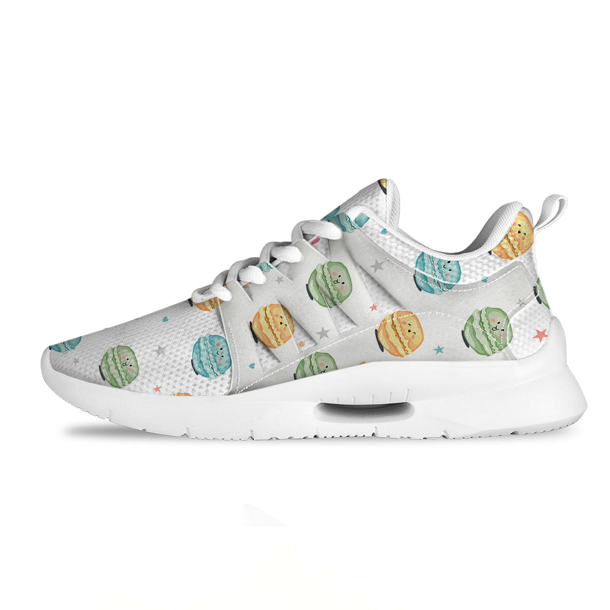 Happy Macarons Print Pattern Tennis Shoes-grizzshop