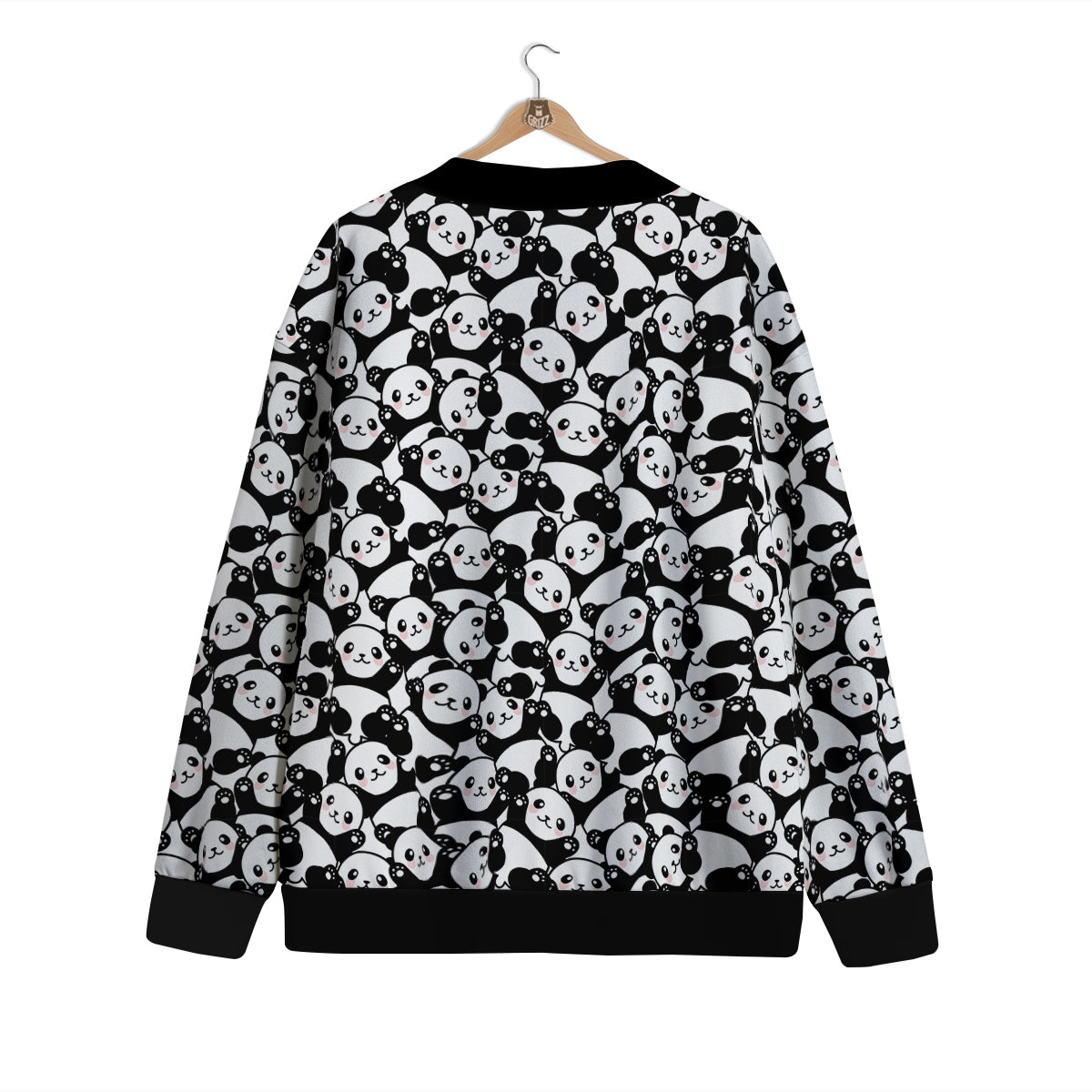 Happy Panda Cute Print Pattern Cardigan-grizzshop