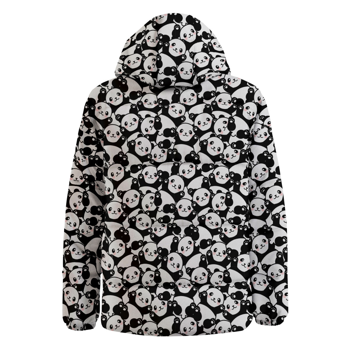 Happy Panda Cute Print Pattern Down Jacket-grizzshop
