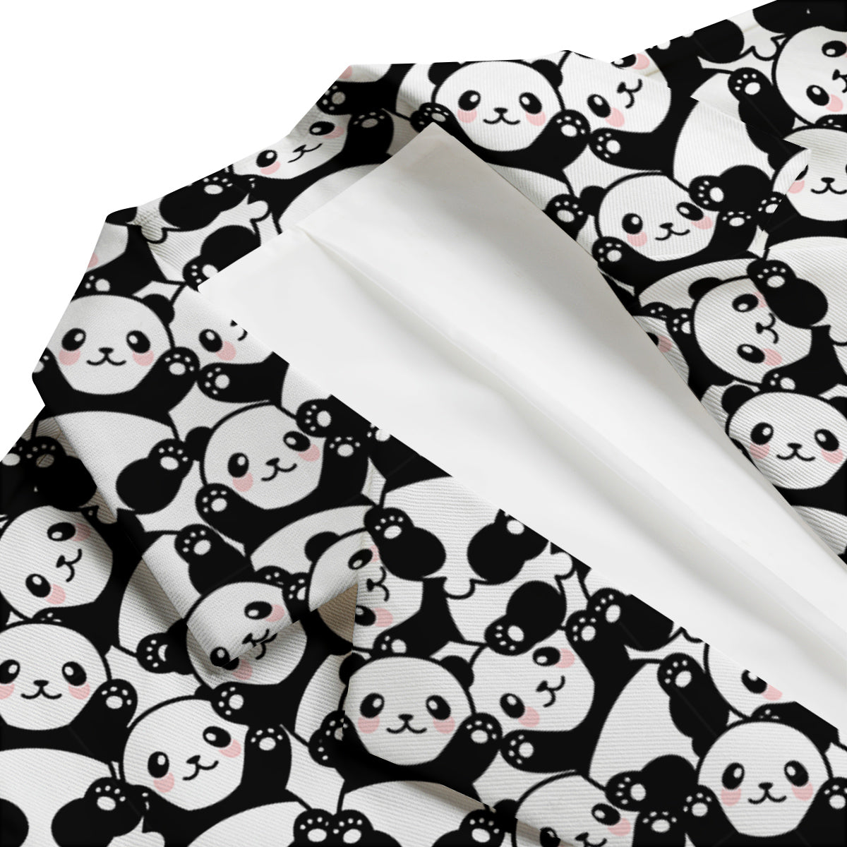 Happy Panda Cute Print Pattern Men's Blazer-grizzshop