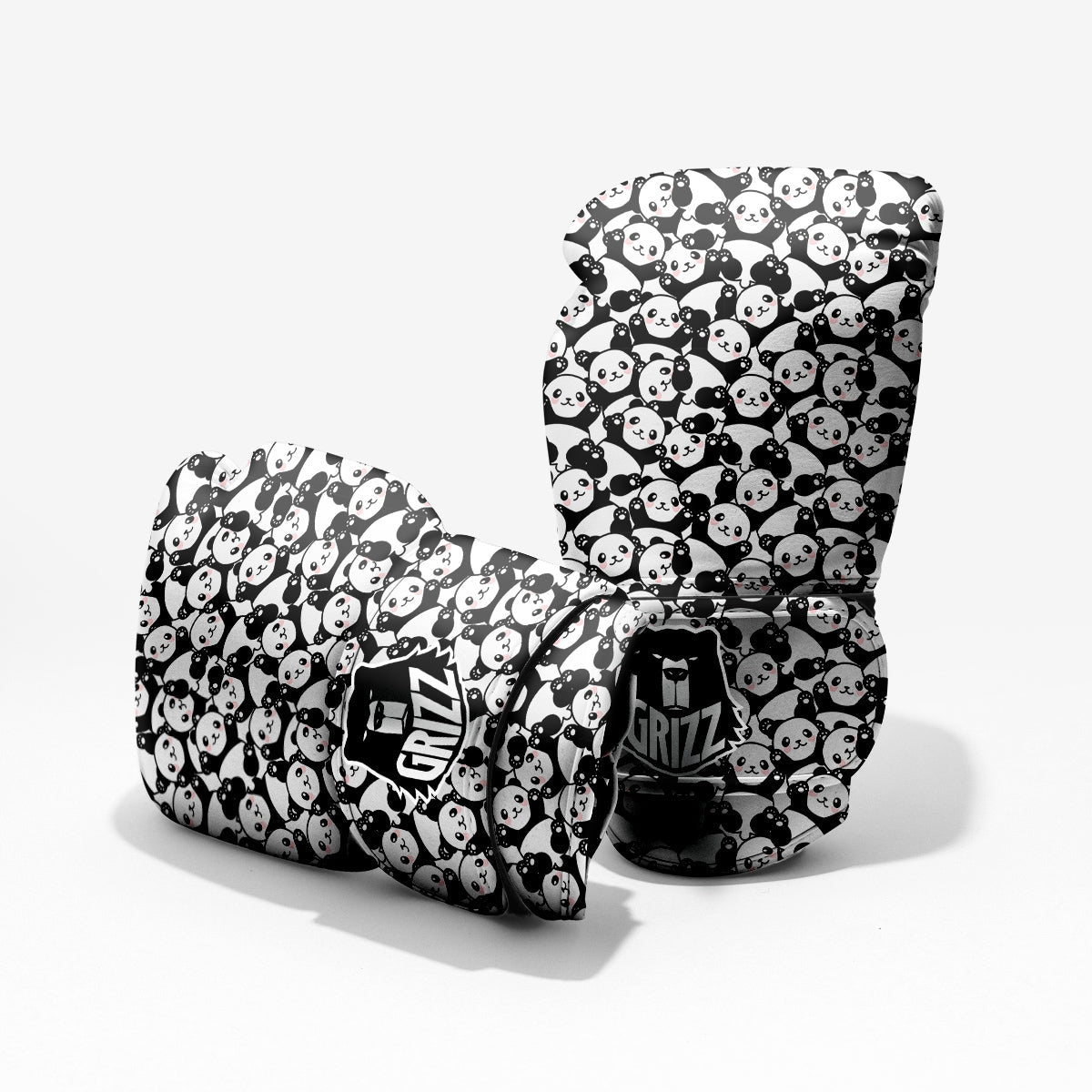 Happy Panda Cute Print Pattern Pro Boxing Glove