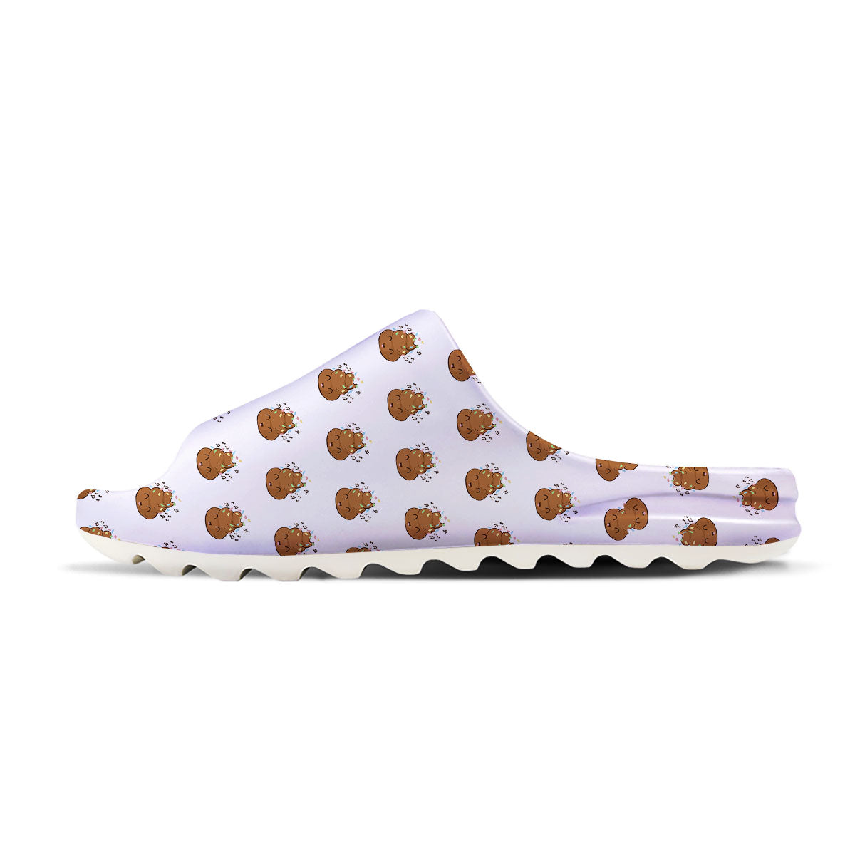 Happy Poop Print Pattern Sandals-grizzshop