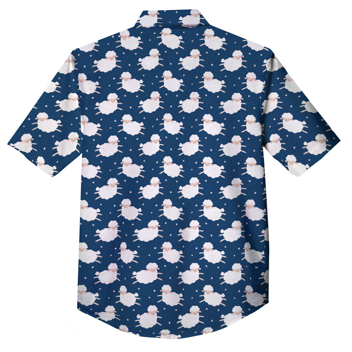 Happy Sheep Print Pattern Button Up Shirt-grizzshop