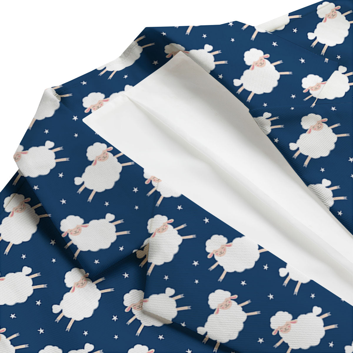 Happy Sheep Print Pattern Men's Blazer-grizzshop