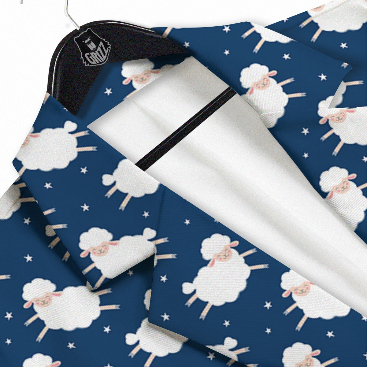 Happy Sheep Print Pattern Men's Sport Coat-grizzshop