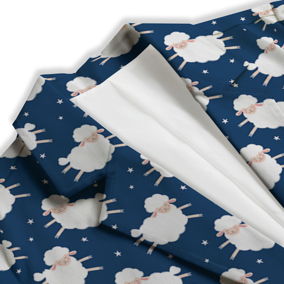 Happy Sheep Print Pattern Women's Blazer-grizzshop