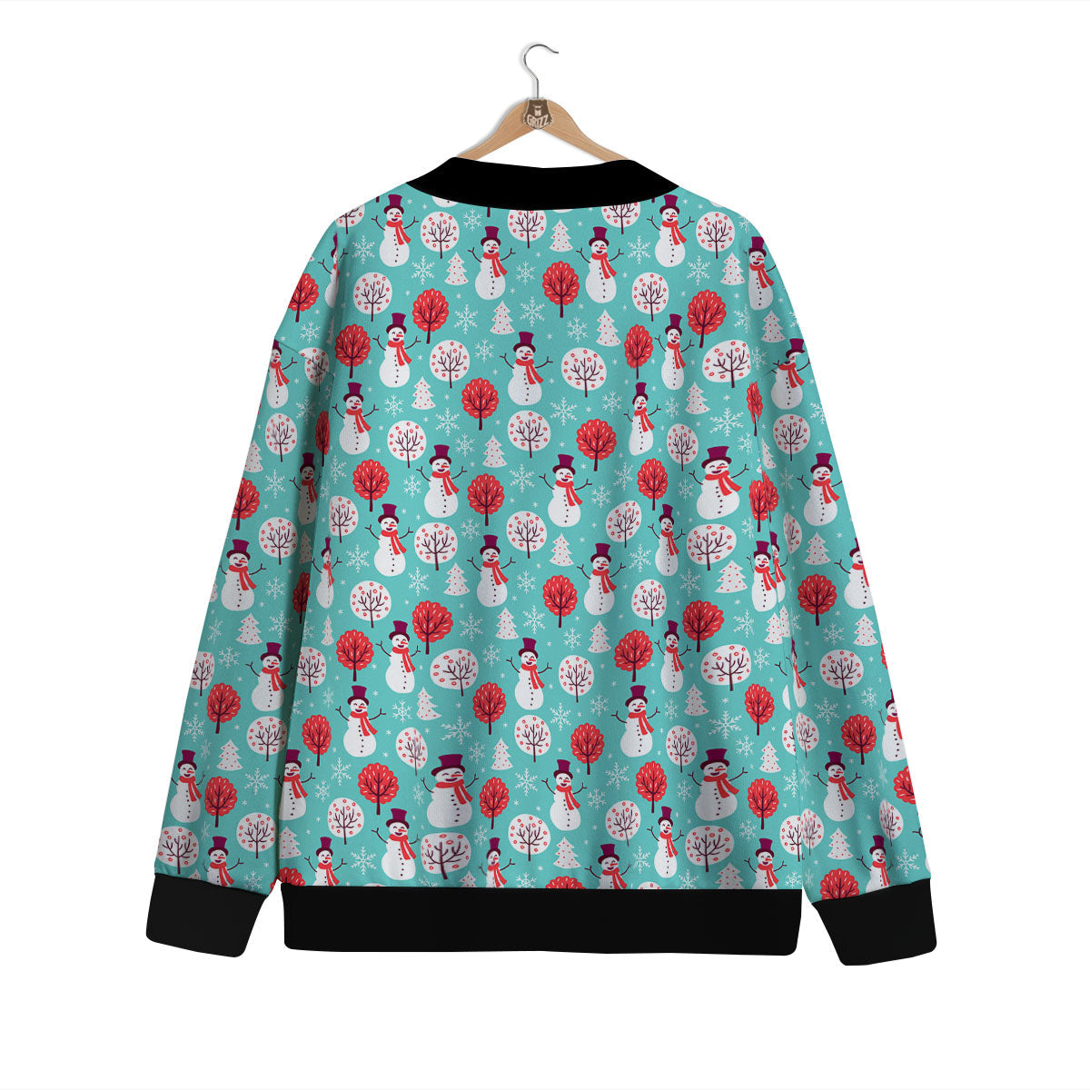 Happy Snowman Print Pattern Cardigan-grizzshop