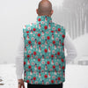 Happy Snowman Print Pattern Down Vest