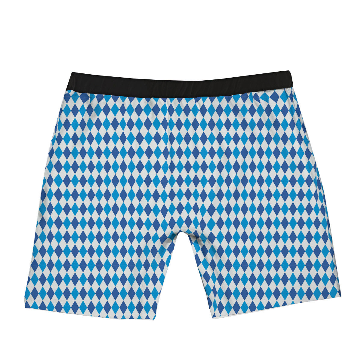 Harlequin Blue Print Pattern Boxer Briefs-grizzshop