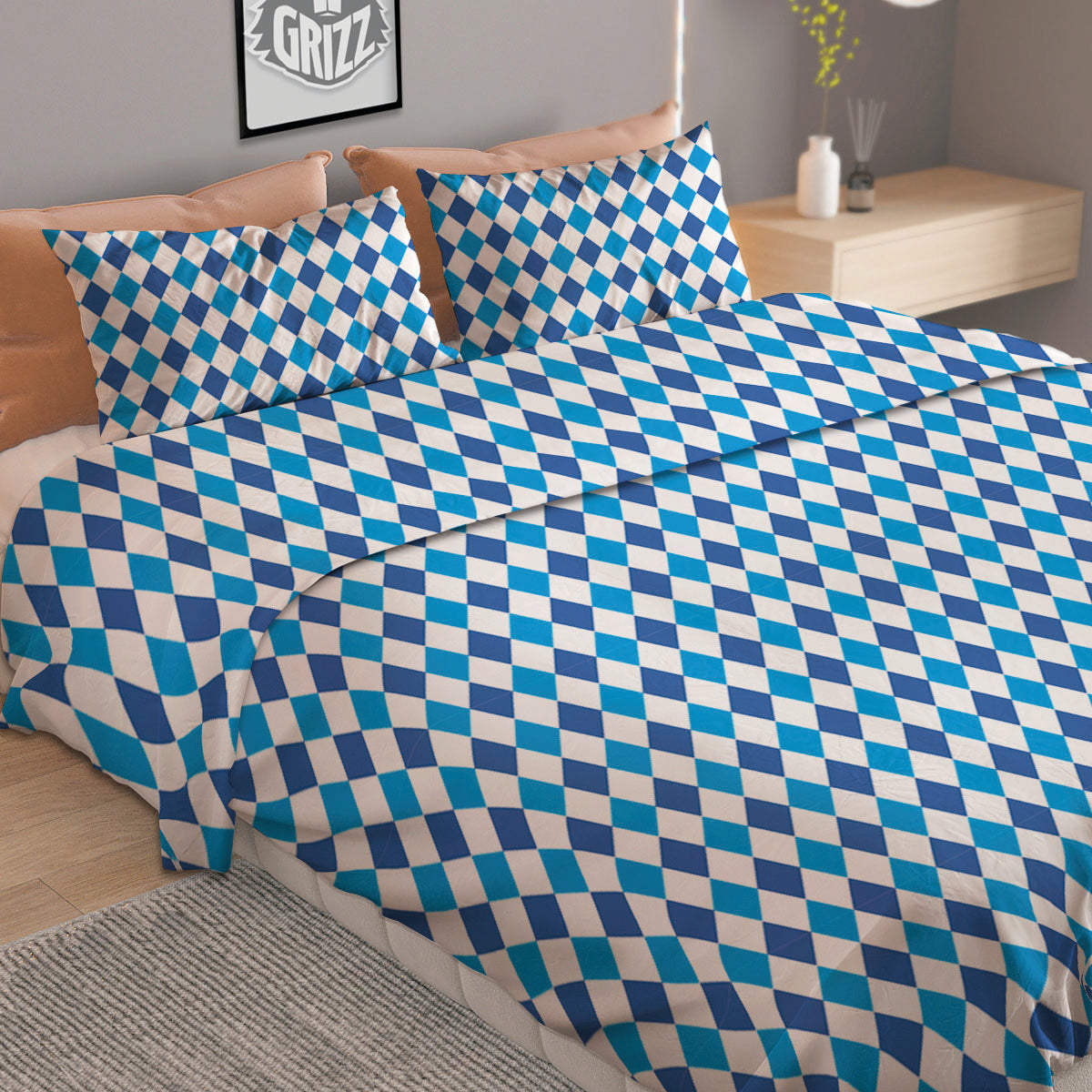 Giraffe With Glasses Print Pattern Duvet Cover Bedding Set