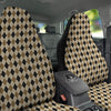 Harlequin Gold And Black Print Pattern Car Seat Covers-grizzshop