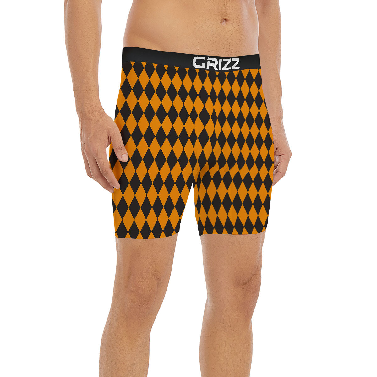 Harlequin Halloween Print Pattern Boxer Briefs-grizzshop